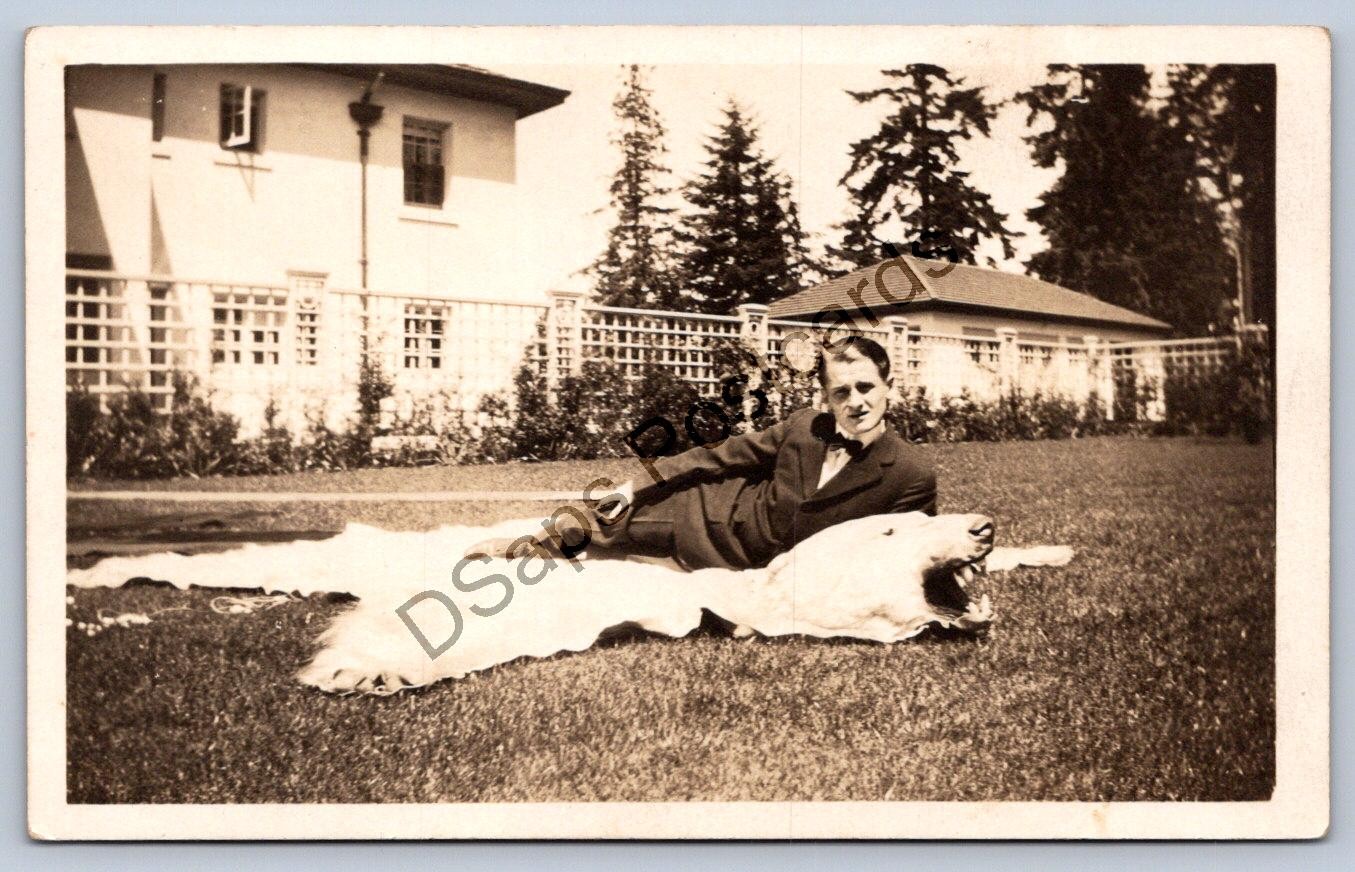 K65/ Shoreline Seattle Washington RPPC Postcard c1910 Boeing Home Bear Skin 180 K65/ Shoreline Seattle Washington RPPC Postcard c1910 Boeing Home Bear Skin 180