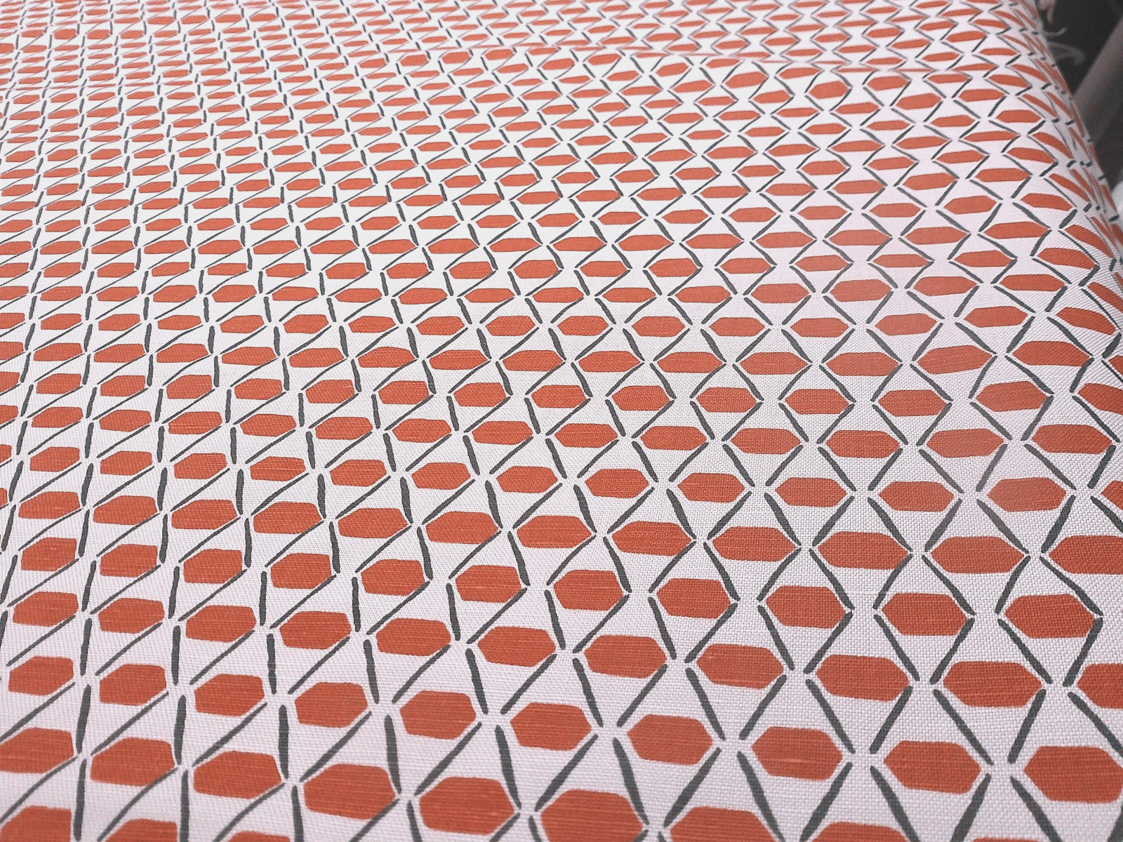 Thibaut Denver Geoetric Trellis/Lattice Hand Printed In Pink/Blue Hand Printed