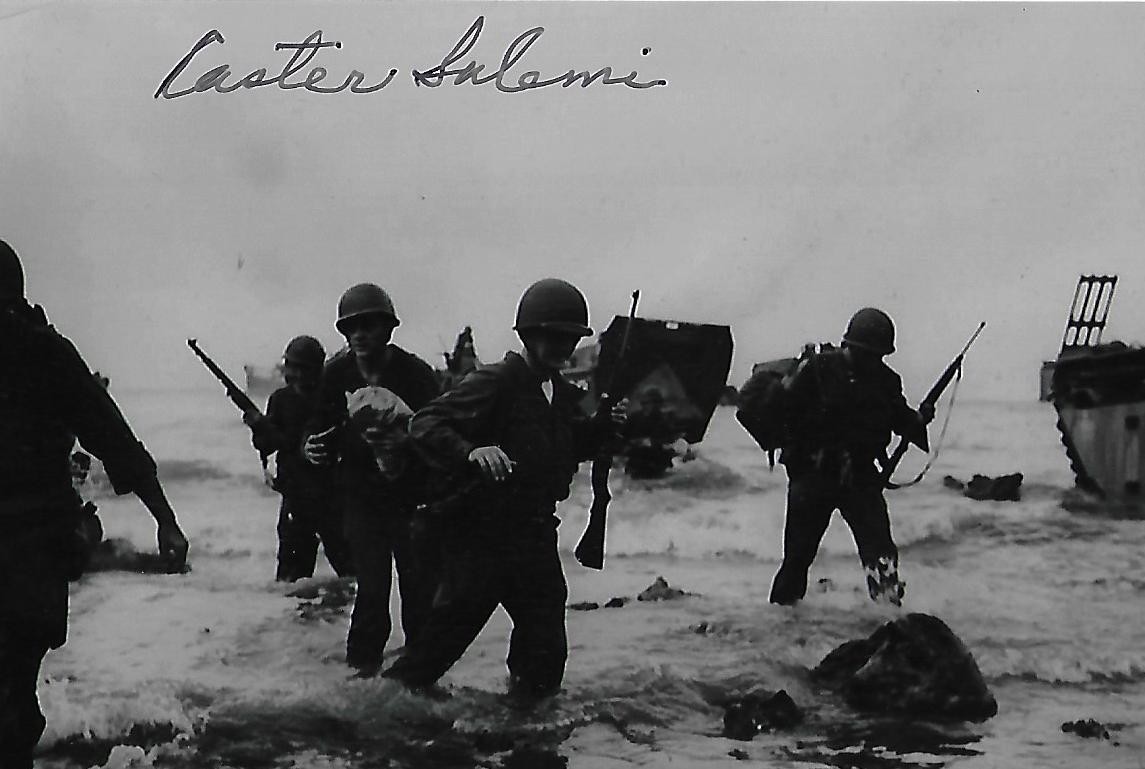 Caster Salemi autographed 4x6 photo WW II New Guinea Pacific Theater Rare LOOK Caster Salemi autographed 4x6 photo WW II New Guinea Pacific Theater Rare LOOK