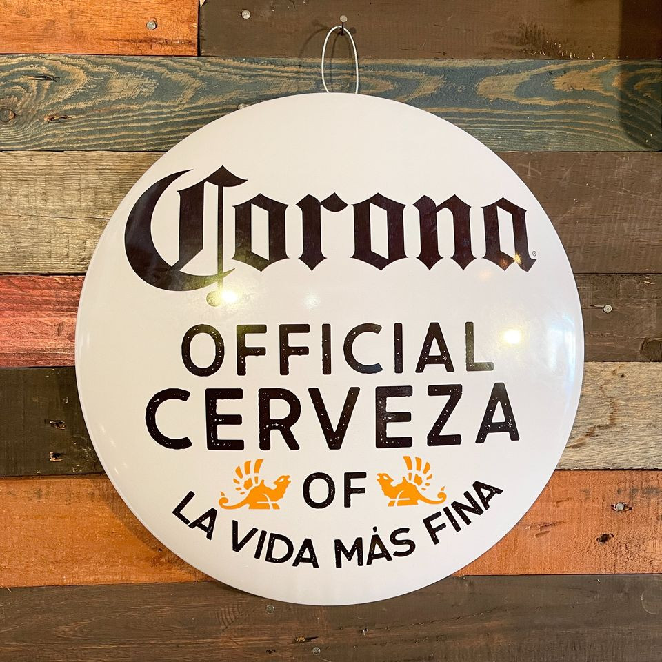 Corona Official Cerveza Of La Vida Mas Fina Round Dome Shaped 16\ Corona Official Cerveza Of La Vida Mas Fina Round Dome Shaped 16\