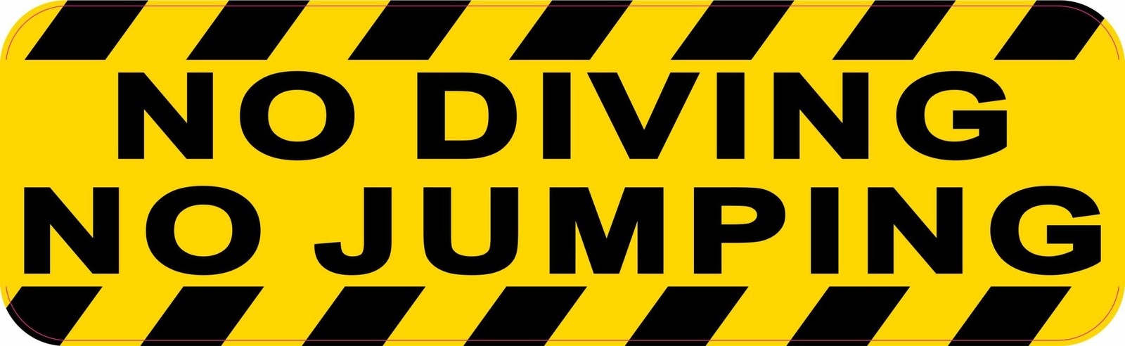 10in x 3in No Diving No Jumping Vinyl Sticker Swimming Pool Sign Decal