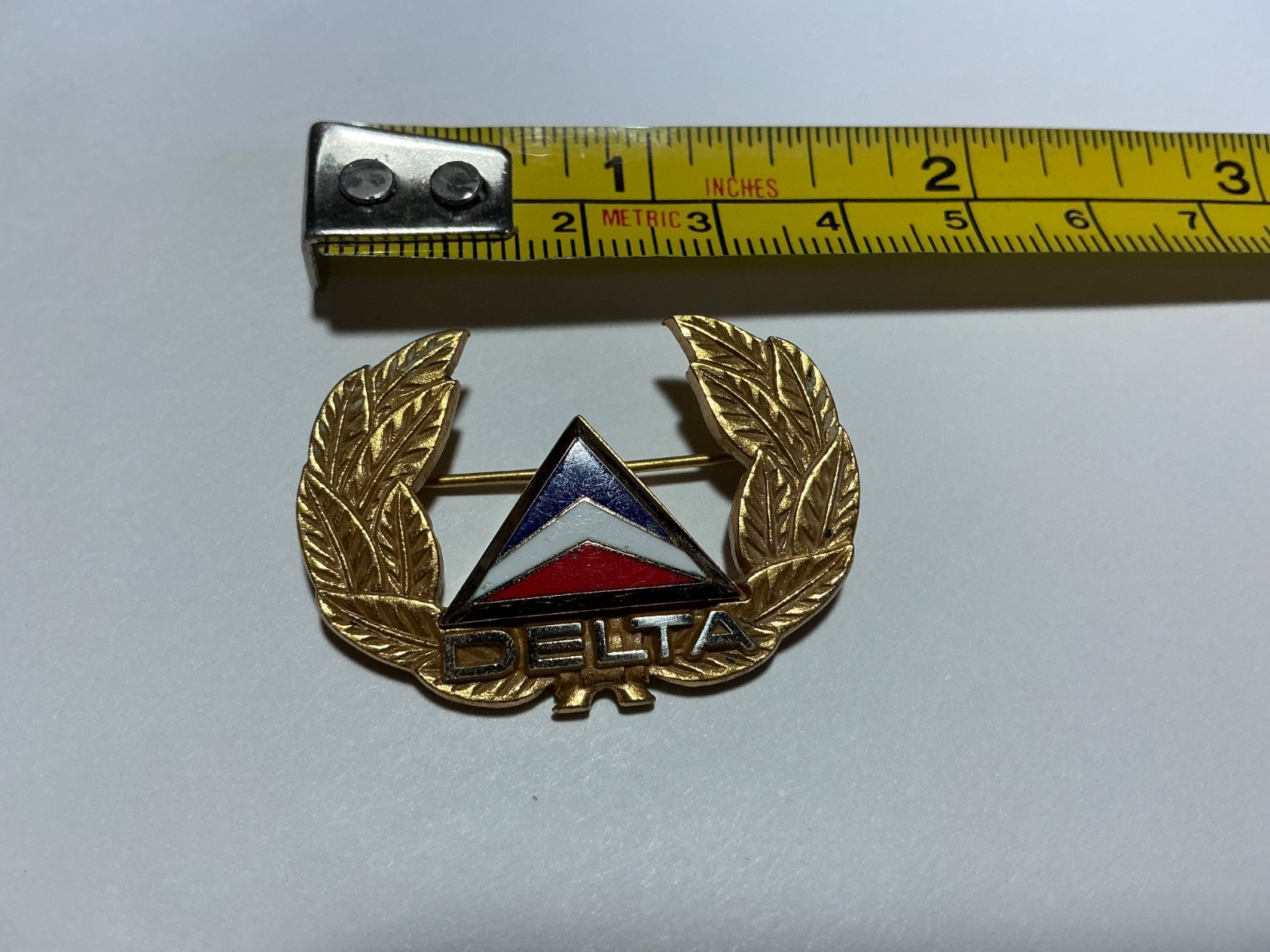 Vintage Delta Airlines Senior Captain Pilot Hat Cap Badge 1970s Airline Uniform