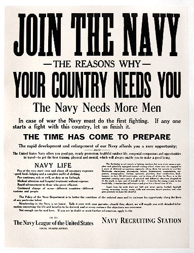 Original WWI US Recruiting Poster - Join the Navy Original WWI US Recruiting Poster - Join the Navy
