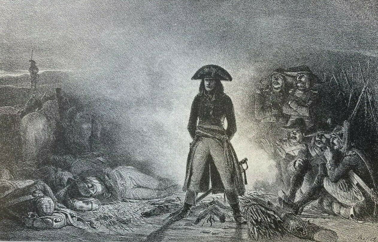 1895 Vintage Illustration Napoleon Bonaparte in Italy