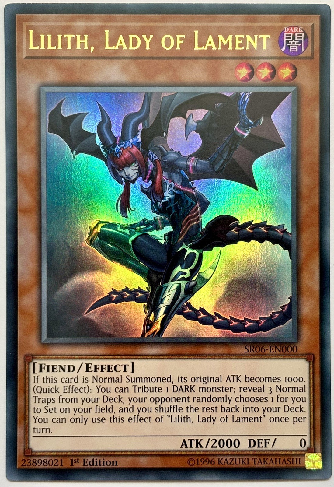 SR06-EN000 Lilith, Lady of Lament - Ultra Rare 1st Edition Near Mint YuGiOh Card