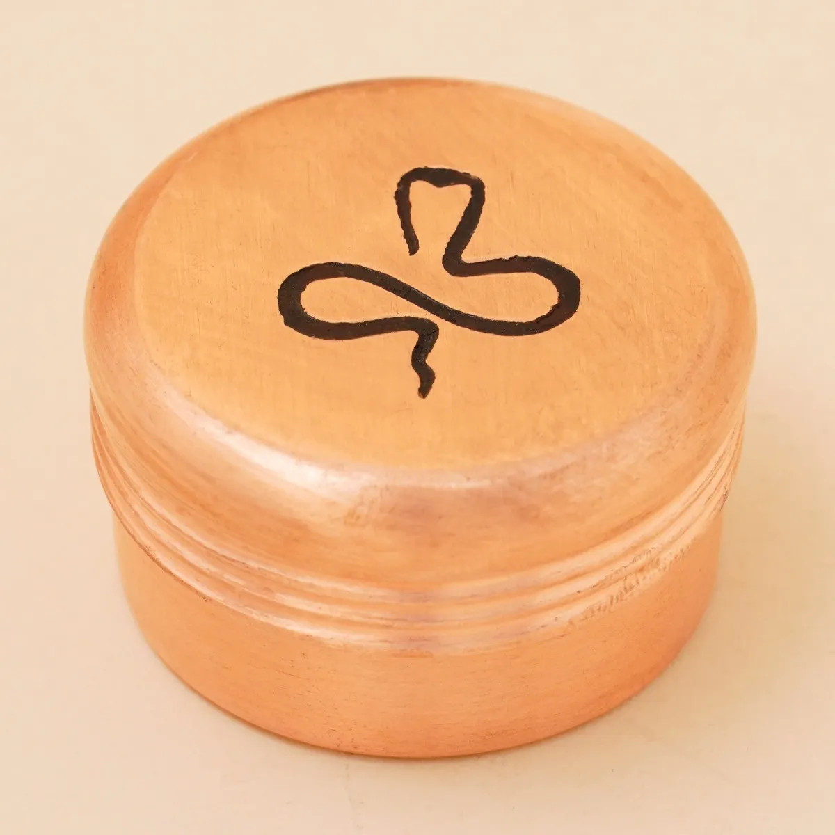 Copper Vibhuti Box Small Naga Carry Vibhuti Sacred Ash Box By Isha Life
