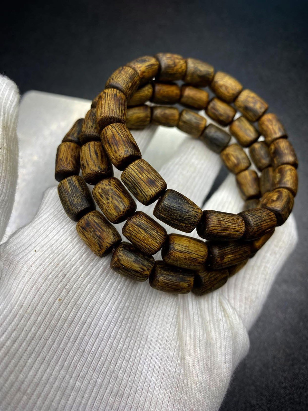 10mm, Natural Wild Purple Kynam Agarwood Beads Bracelet,  Rare And Special