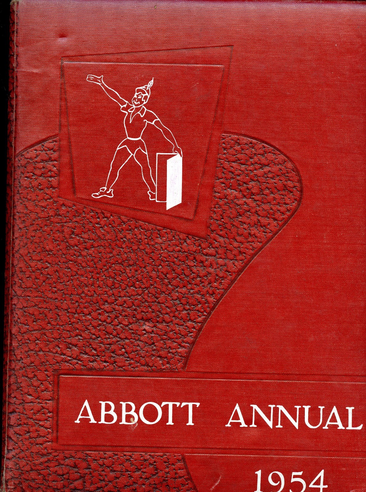 1954 Original Yearbook, Abbott Junior High School - Elgin, Illinois, Nice Cond