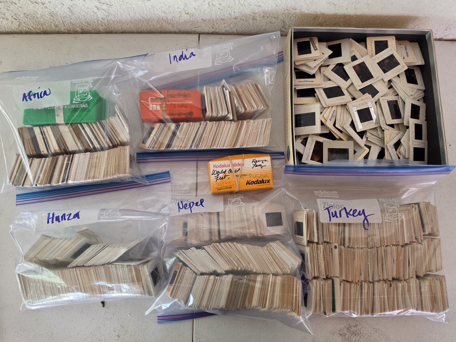 Large Lot Of Film Slides World Travel Photos Africa India Turkey Hunza