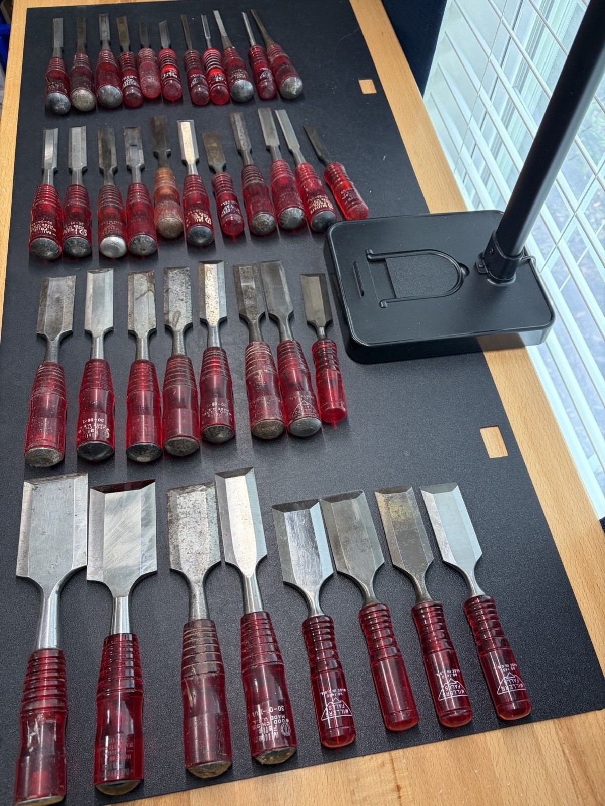 Vintage Millers Falls 30 Series & 1430 Series Bevel Edge Wood Chisel Lot Of 38