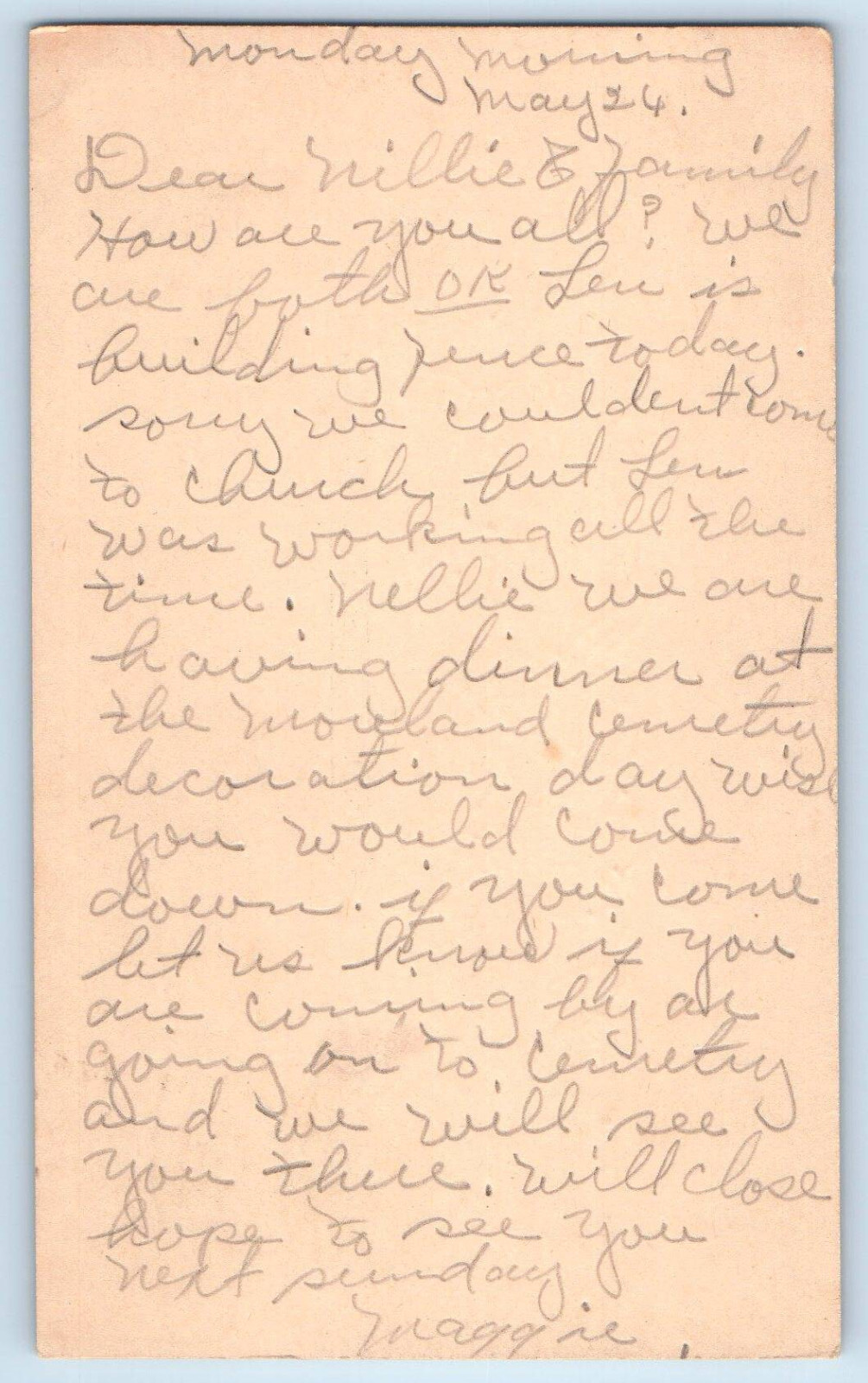Berryville Arkansas AR Postal Card Mrs. Nellie Blythe Letter from Nellie 1948