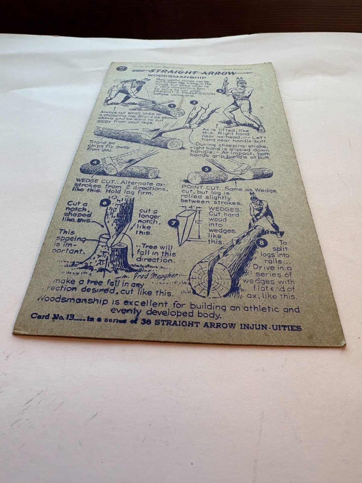 Straight Arrow  WOODSMANSHIP 1950 Nabisco Shredded Nat\'l Biscuit Co.