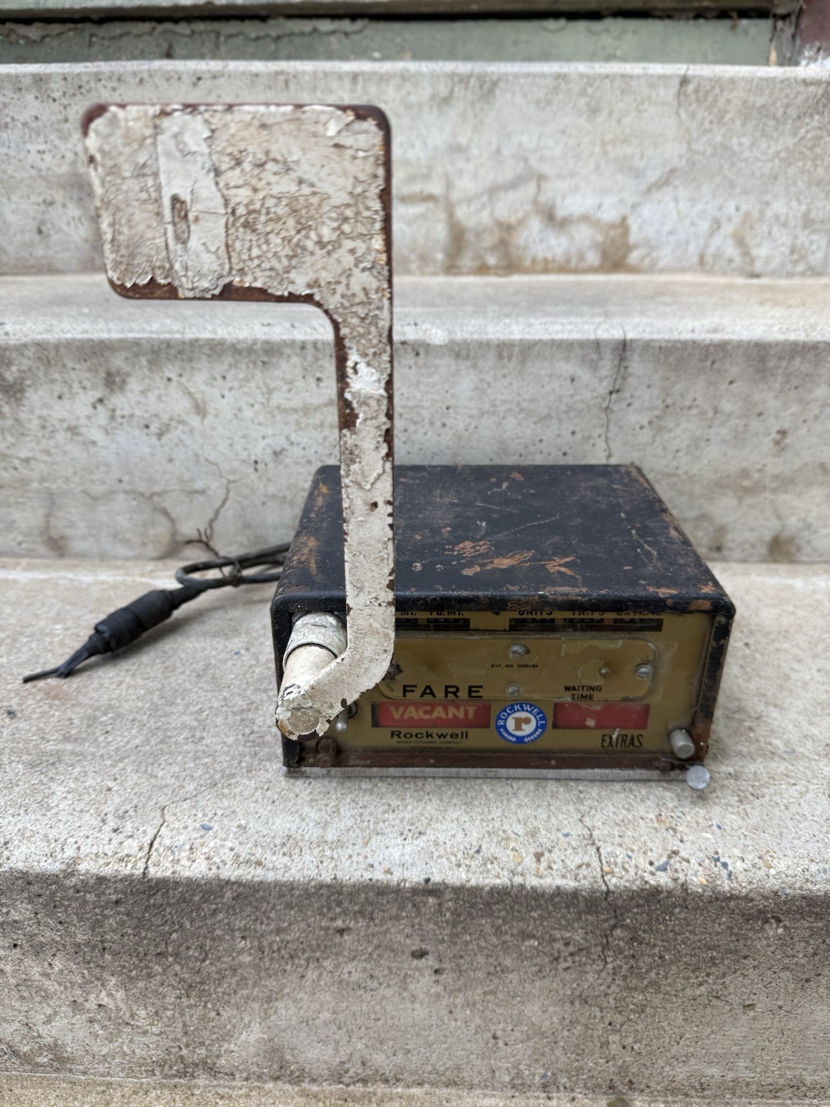 Vintage Taxi Cab Meter Rockwell Mfg Co Old Fare Box Corp