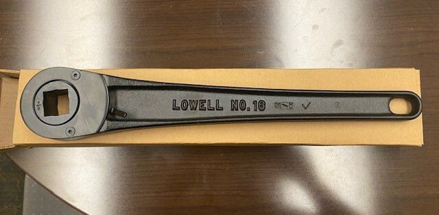 Lowell No 16 ratchet wrench, 1