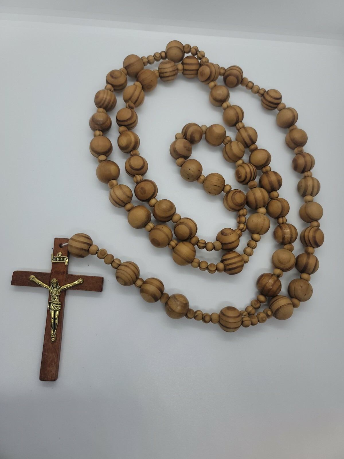Giant Big Beads Rosario de Madera Wood Chain Jesus Cross XL Large Wall Rosary Giant Big Beads Rosario de Madera Wood Chain Jesus Cross XL Large Wall Rosary