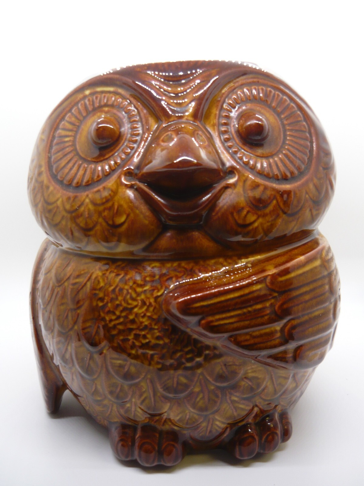 Vintage McCoy Brown Owl Cookie Jar without Lid