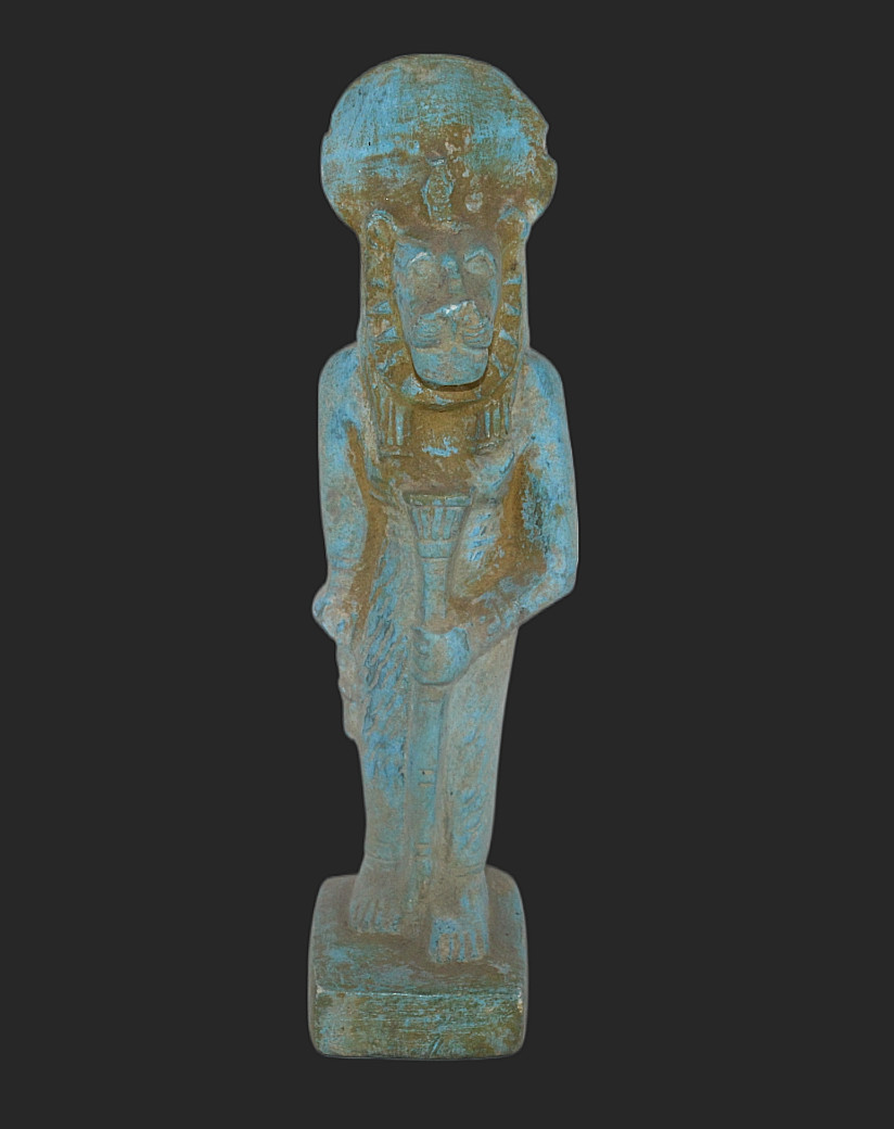UNIQUE PHARAONIC ANCIENT EGYPTIAN Sekhmet Handmade Statue with Cobra Protect