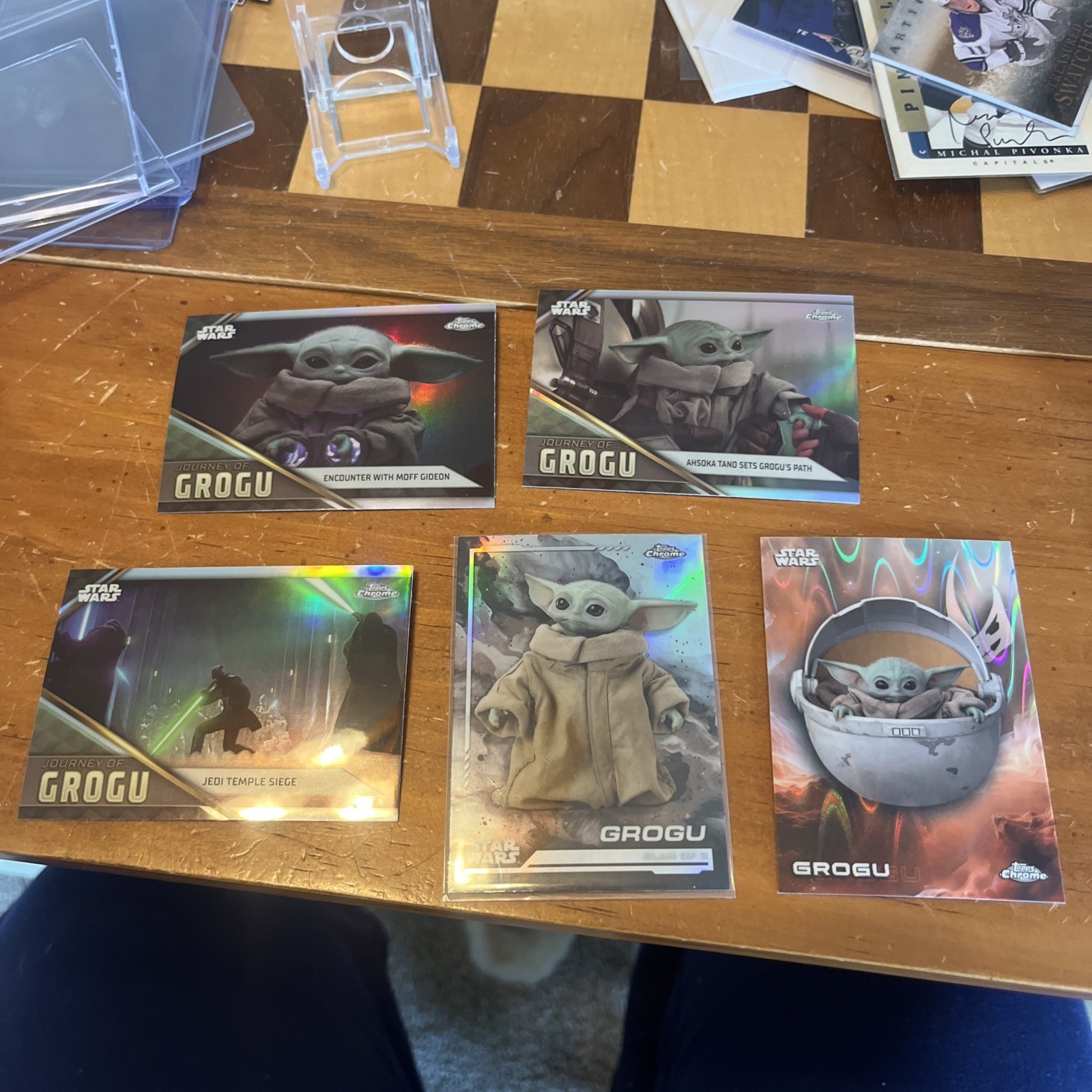 2024 & 2025 Topps Chrome Star Wars Yoda Grogu Lot of 5