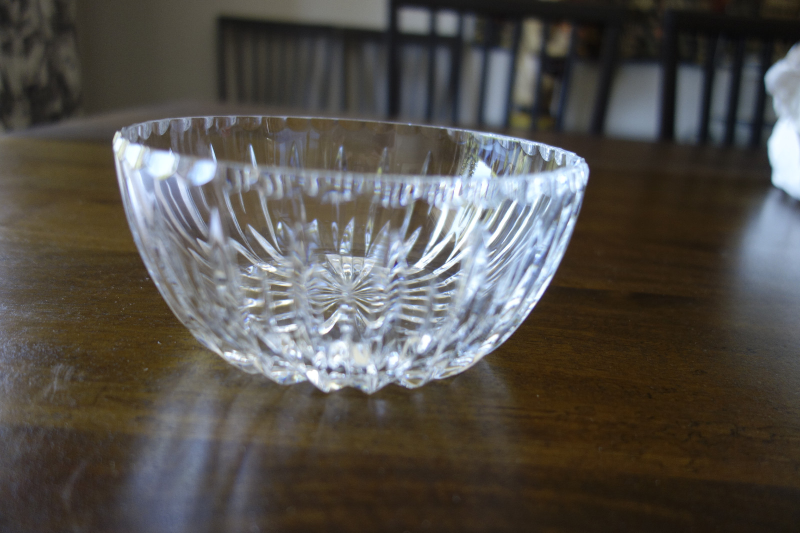 Slightly Used 5.5 inches Cut Glass Crystal Bowl  