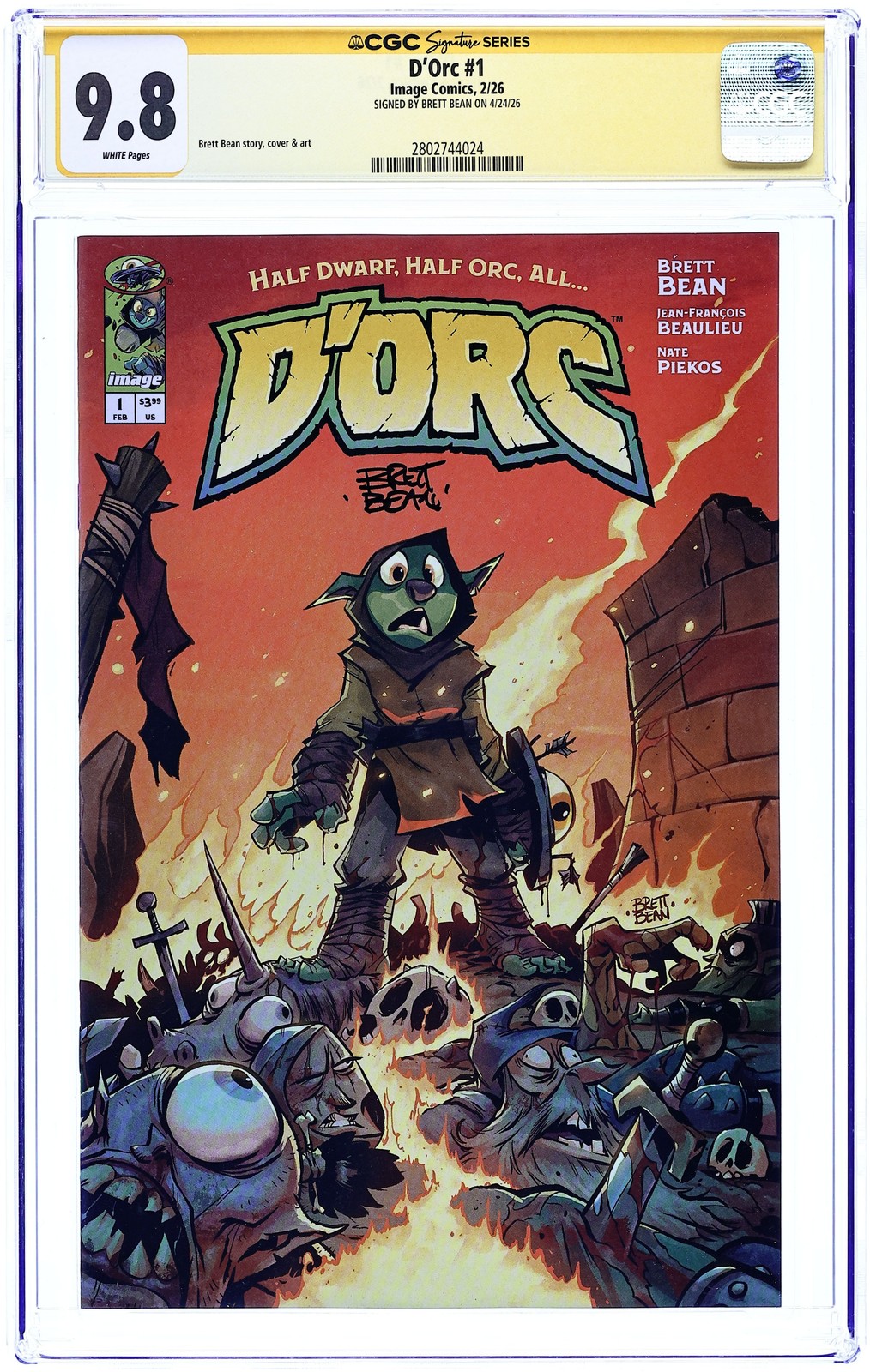 D\'orc 1A CGC 9.8 SS Bean 2026 2802744024