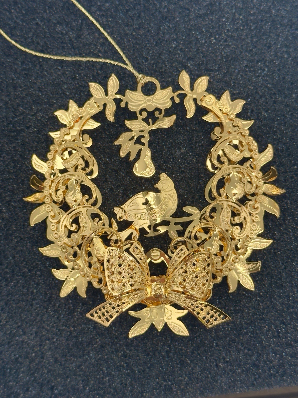 Fabulous Vintage 23K Gold Christmas Ornament The First Day of Christmas