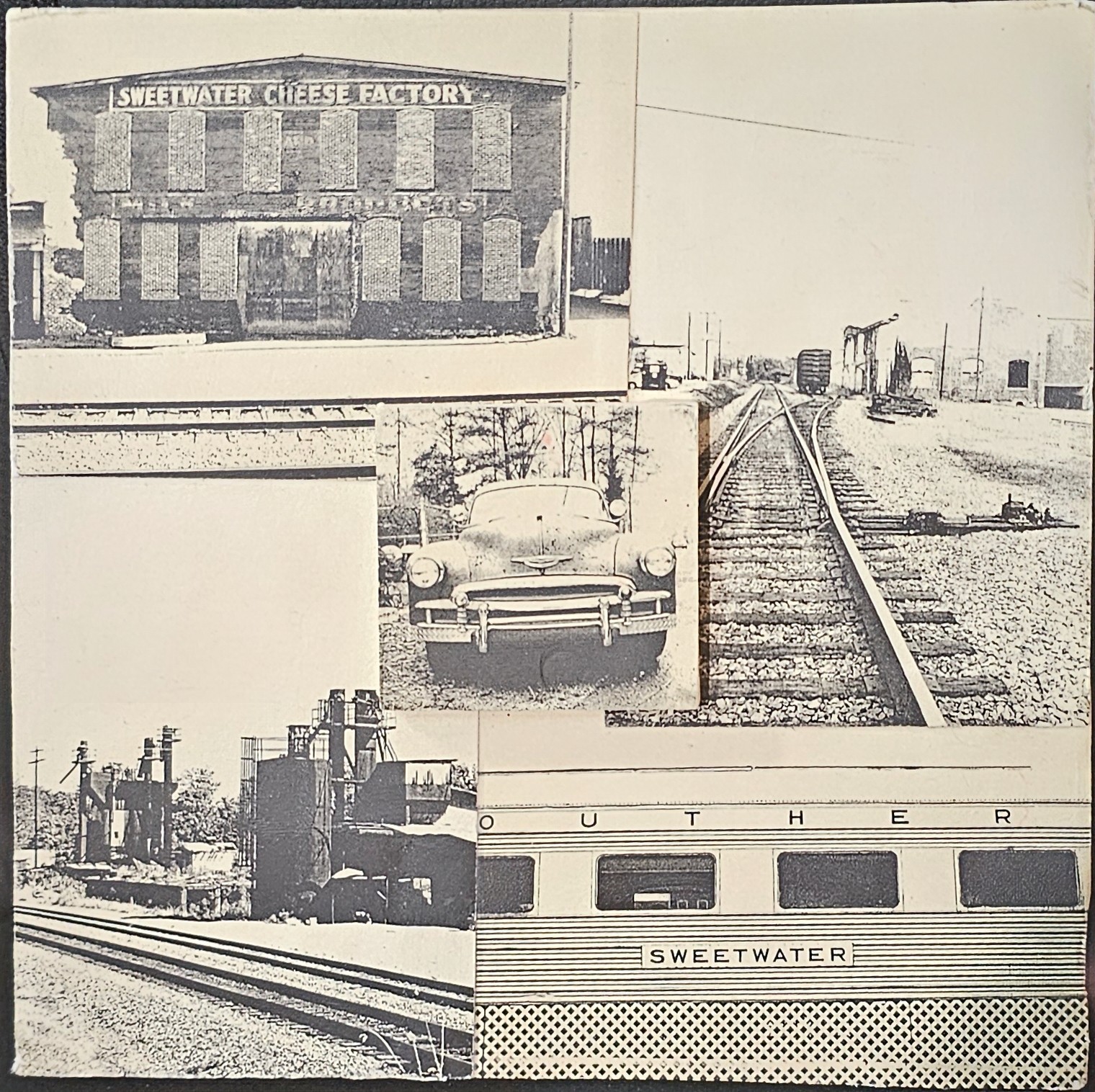 Vintage Sweetwater TN Historic Photo Collage Wall Art 6x6 Signed Railroad