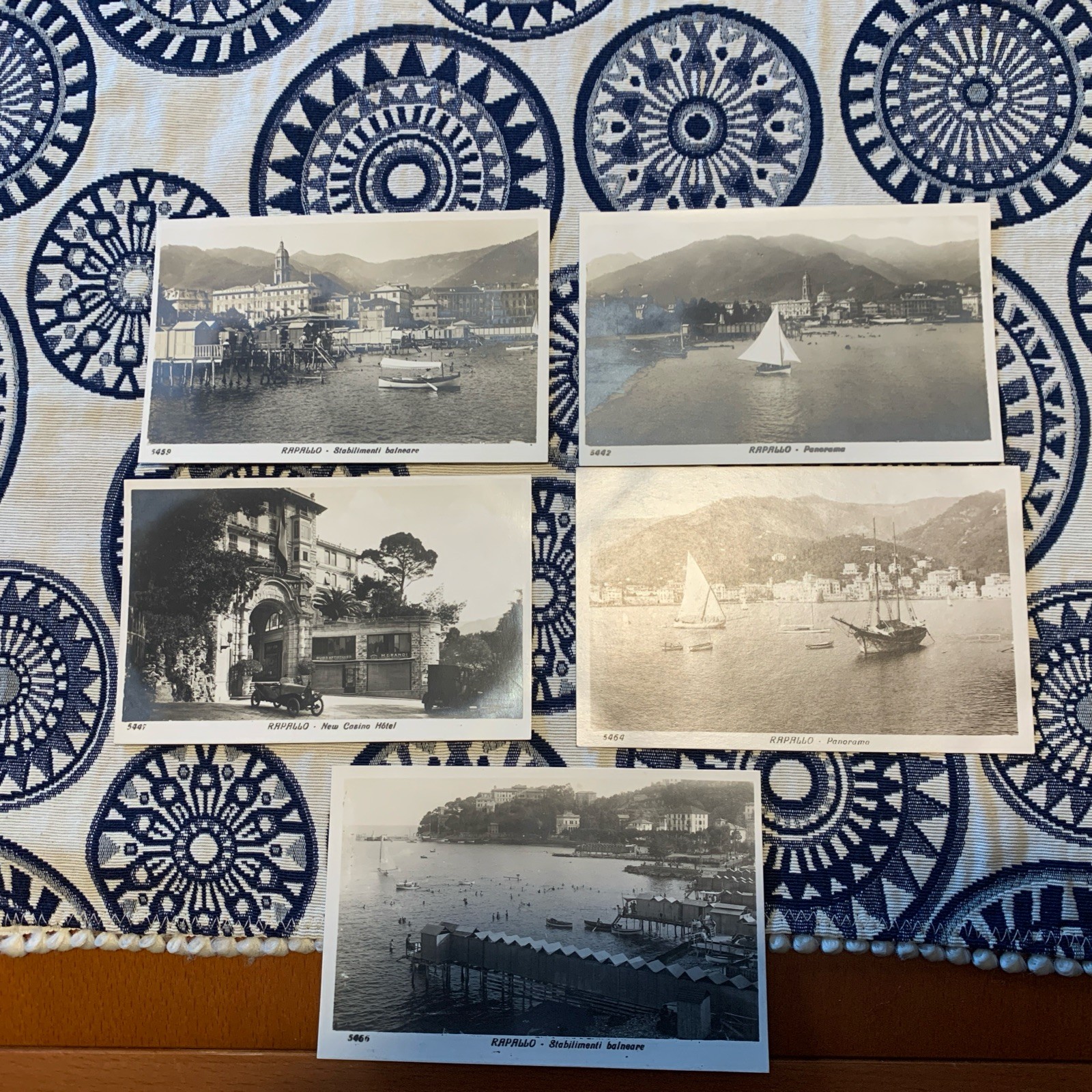 RAPALLO GENOA - 5 photo postcards edit DIENA 1930s
