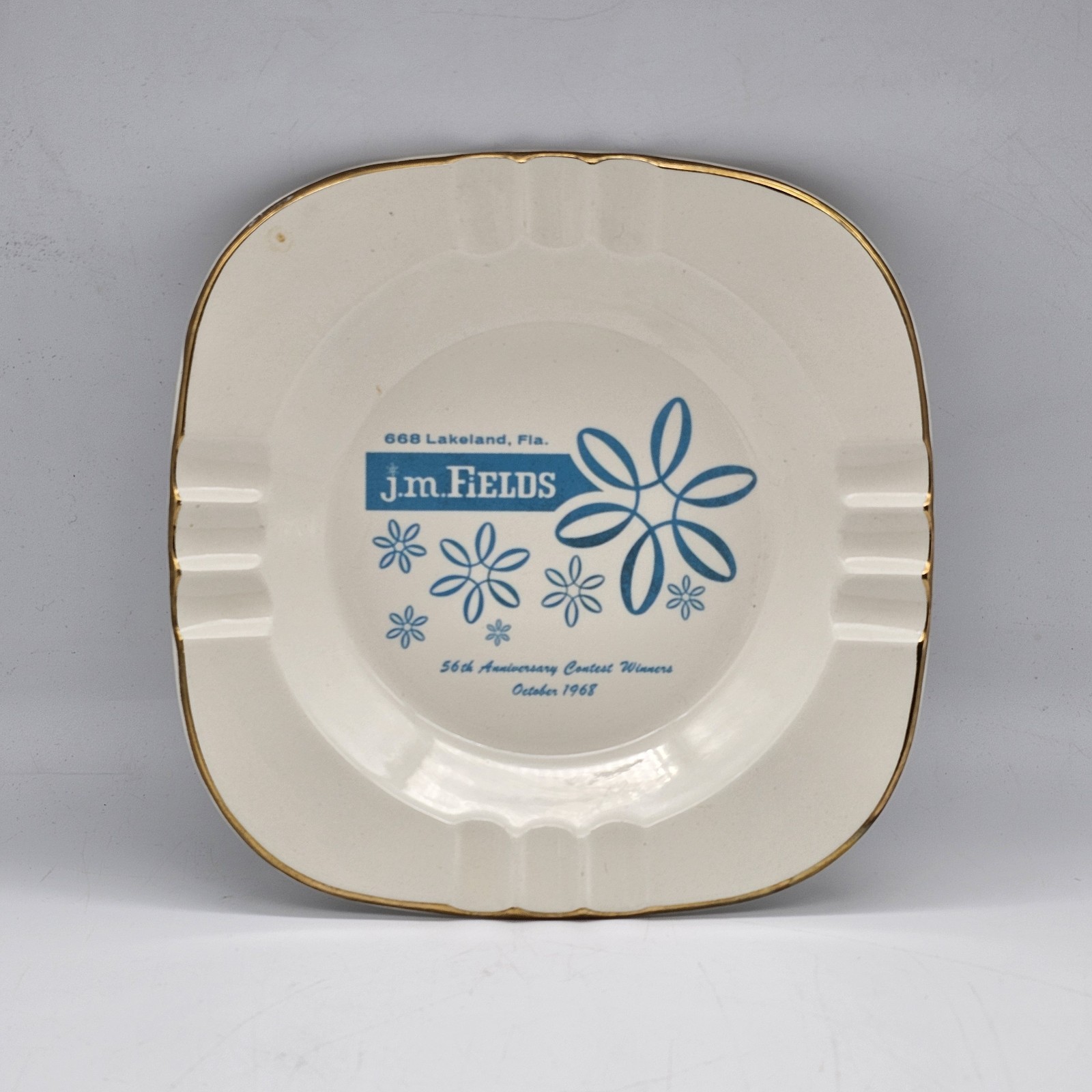 Rare JM Fields Department Store Advertising Ashtray 1960's
