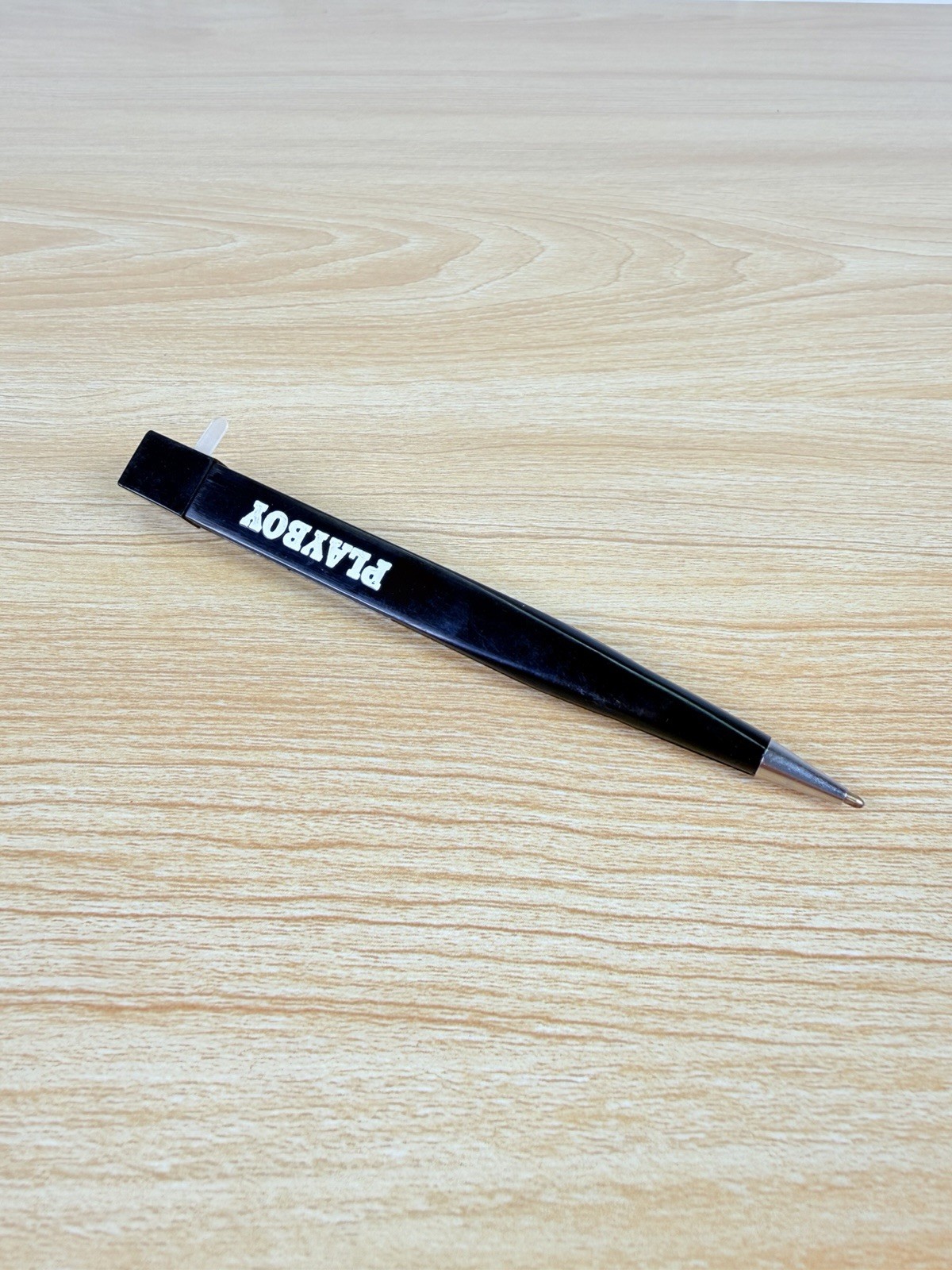 1970s Playboy Magazine Slencil Ballpoint Pen Black Bunny Logo Advertising No Ink 1970s Playboy Magazine Slencil Ballpoint Pen Black Bunny Logo Advertising No Ink