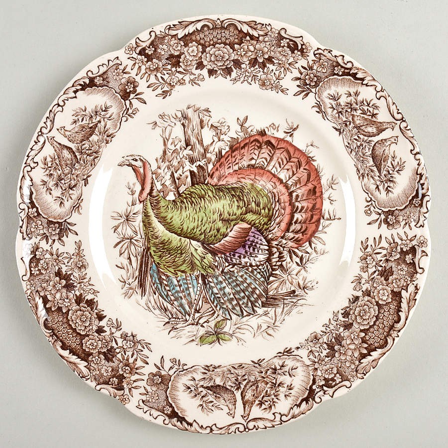 Johnson Brothers Wild Turkeys Brown  Salad Plate 285690