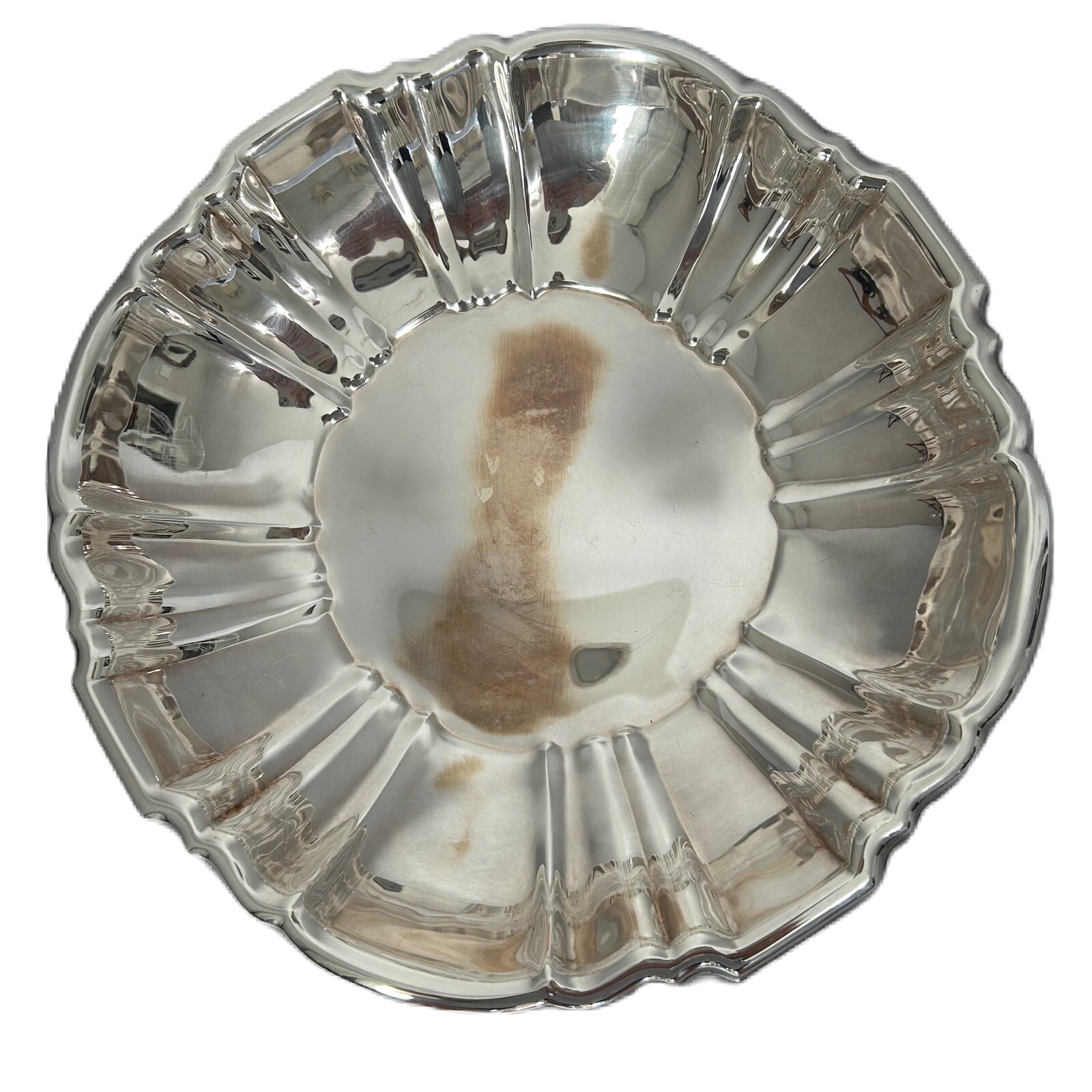 Bristol by Poole Silver Co 163 12 inch Bowl Silverplate Scallop Vintage EPCA USA Bristol by Poole Silver Co 163 12 inch Bowl Silverplate Scallop Vintage EPCA USA