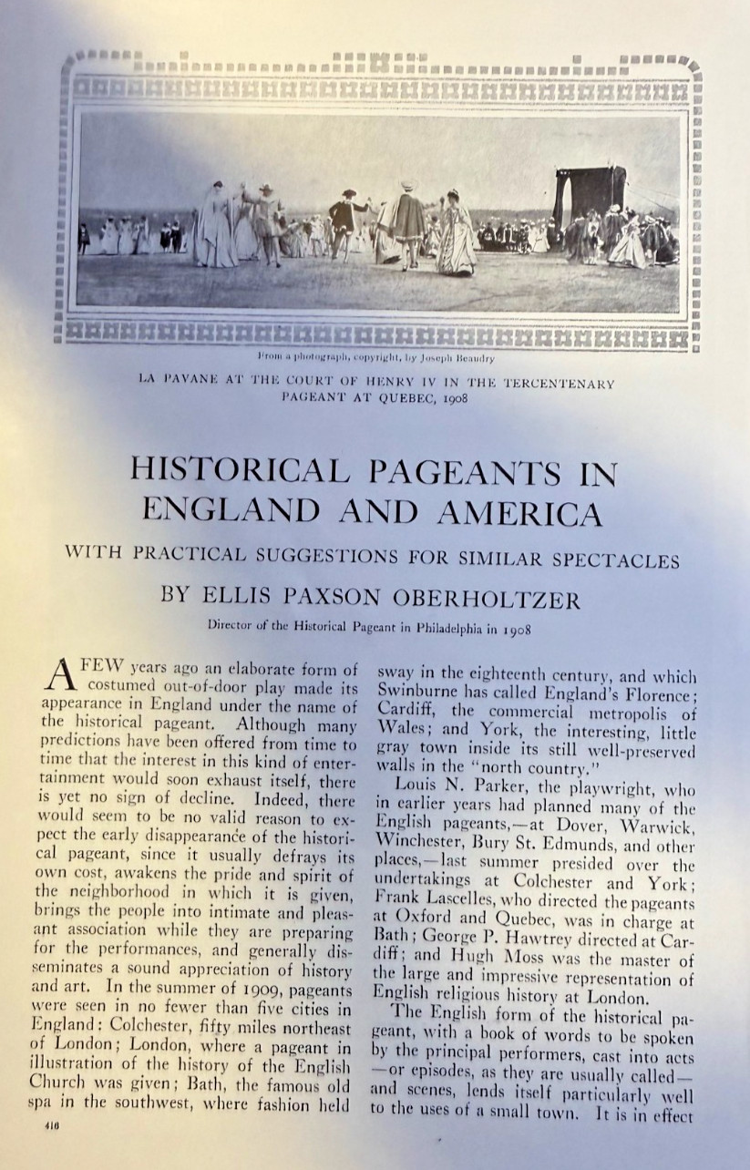 1910 Historical Pageants in England & America illustrated 1910 Historical Pageants in England & America illustrated