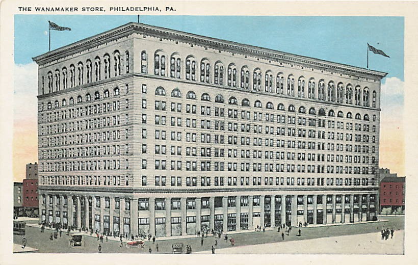 Postcard PA: The Wanamaker Store, Philadelphia, Pennsylvania WB 1920's