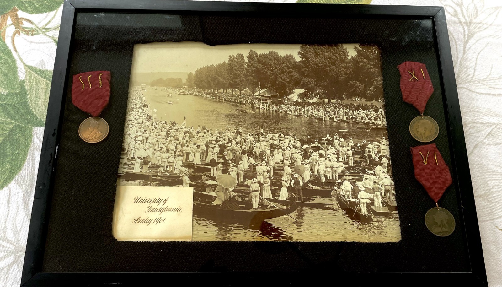 Very Rare University of Pennsylvania Henley Thames 1901 Rowing Crew Regatta