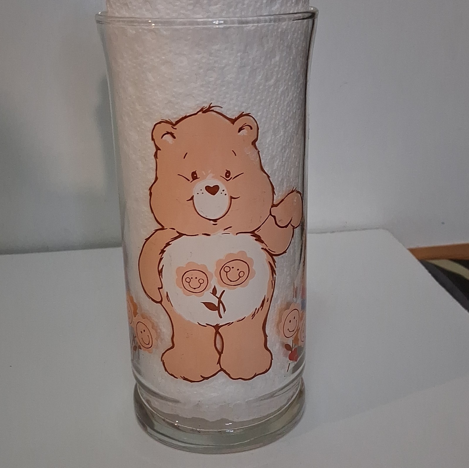 Vintage 1983 Care Bears Friend Bear Pizza Hut Collector Series Drinking Glass