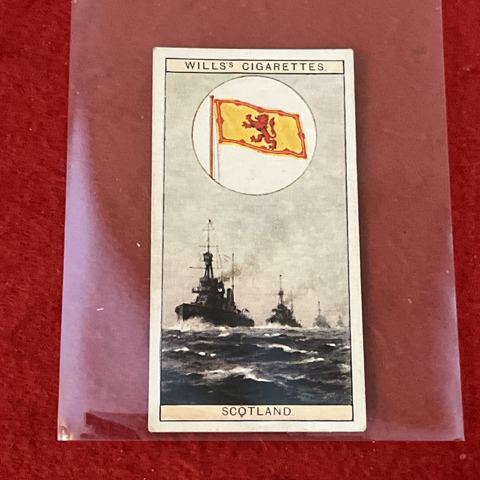 1926 Wills’s “Flags Of The Empire” SCOTLAND Tobacco Card #7  EX