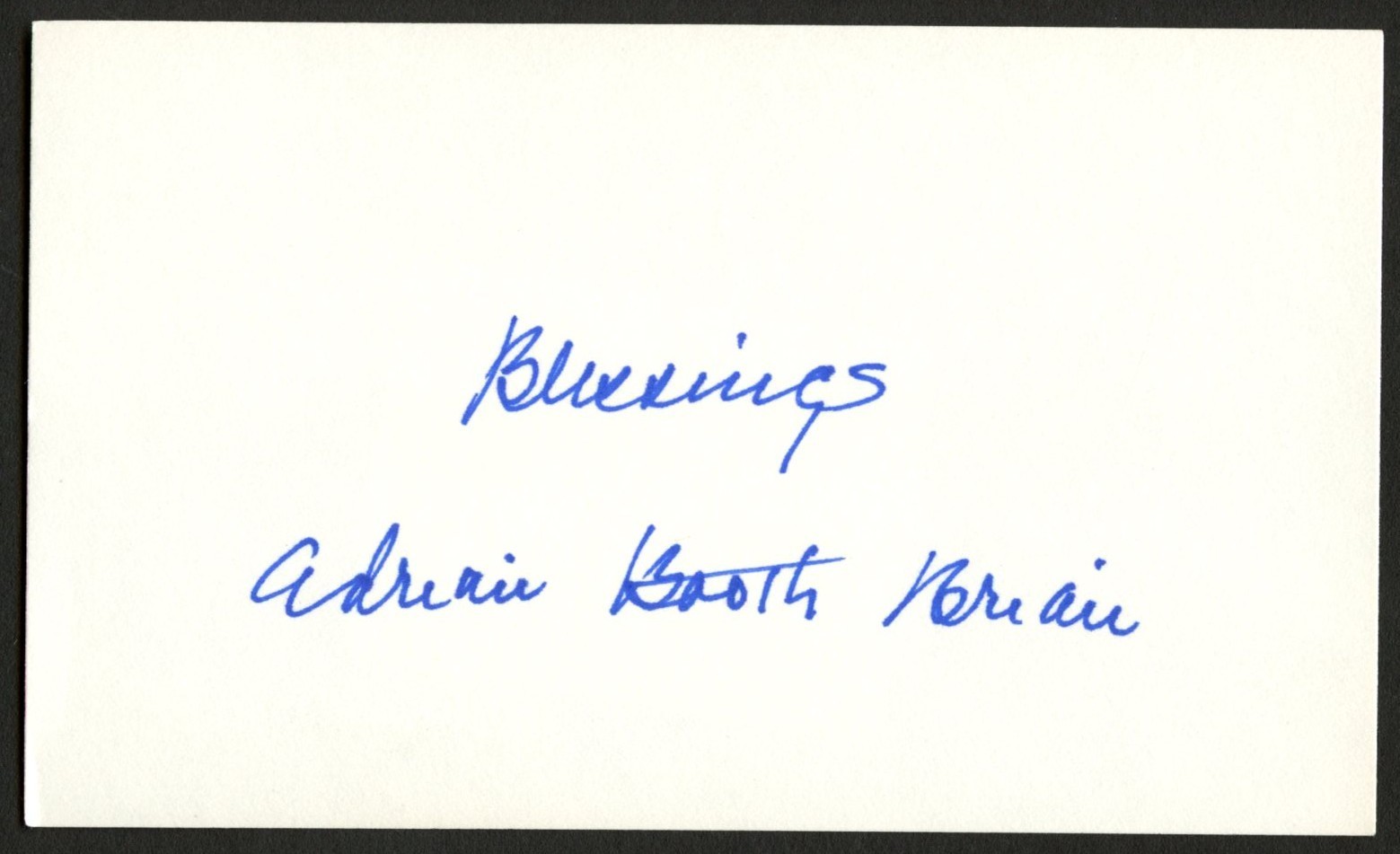 Adrian Booth Brian d2017 signed autograph 3x5 card Actress Red River Range R043