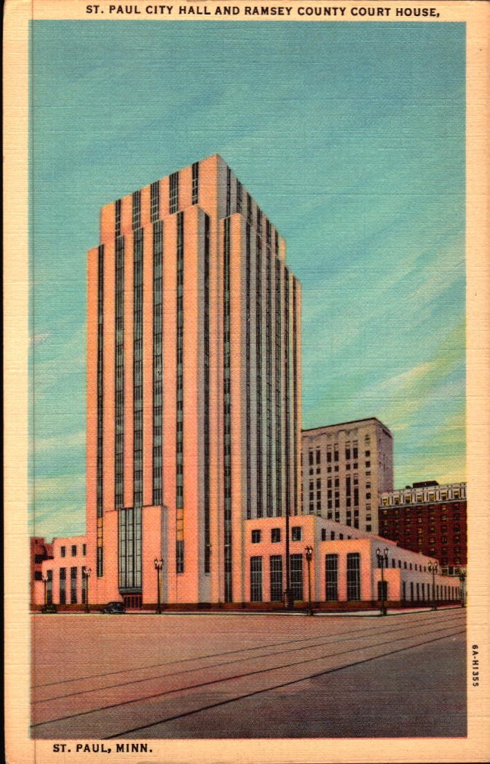 Vintage Postcard Court House & City Hall St. Paul  MN