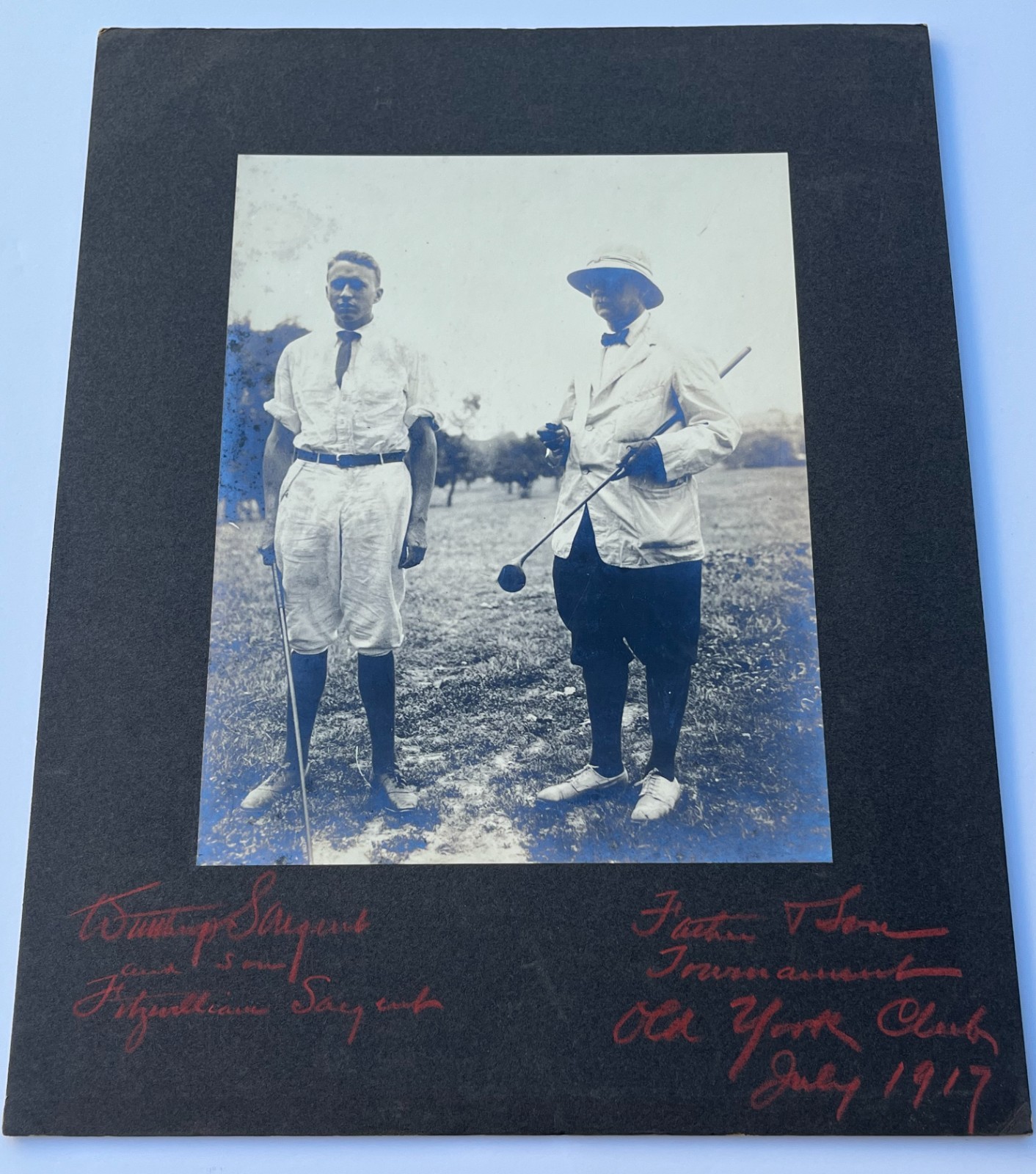 RARE, 1917 Old York Club Golf Tournament Photo -Original Red Pencil Captions