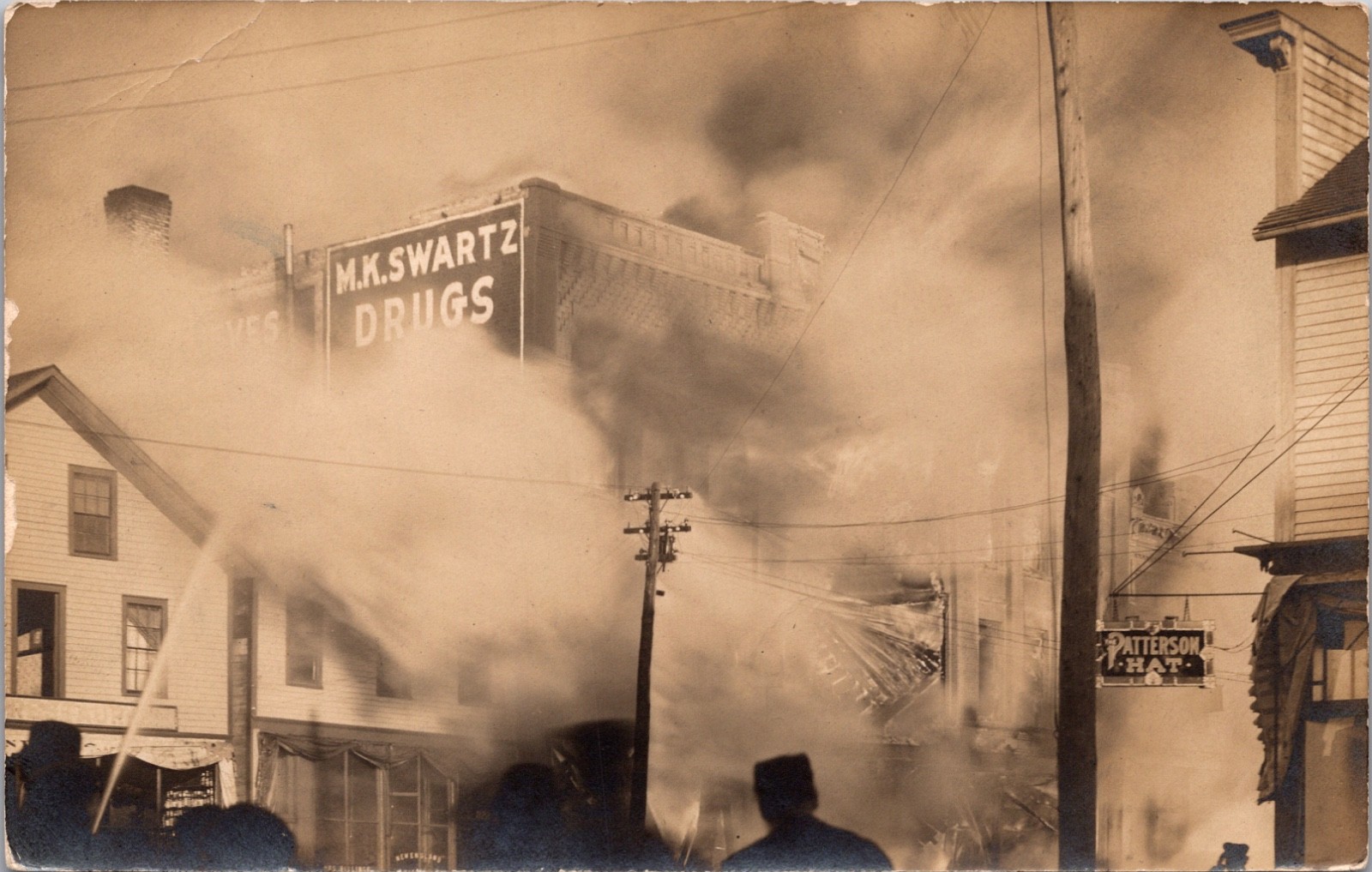 RPPC Downtown Fire Scene Brainerd Minnesota Swartz Drugs Patterson Hat Store