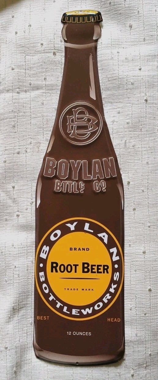 BOYLAN’S bottleworks 17” tin sign Root Beer, (1 Sign)