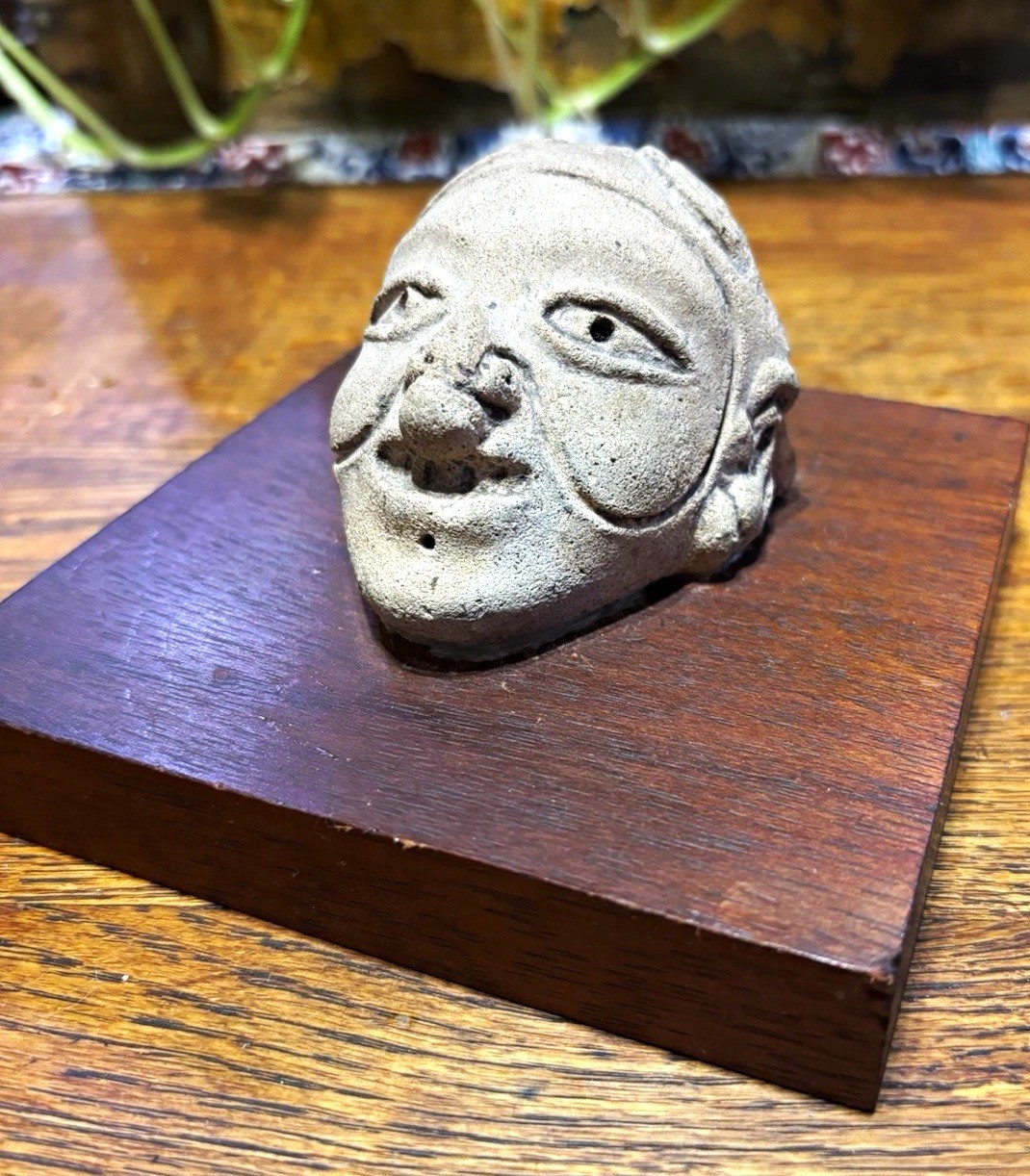 Authentic Pre Colombian Tumaco-La Tolita Terracotta Stone Mask/Beautiful Piece Authentic Pre Colombian Tumaco-La Tolita Terracotta Stone Mask/Beautiful Piece