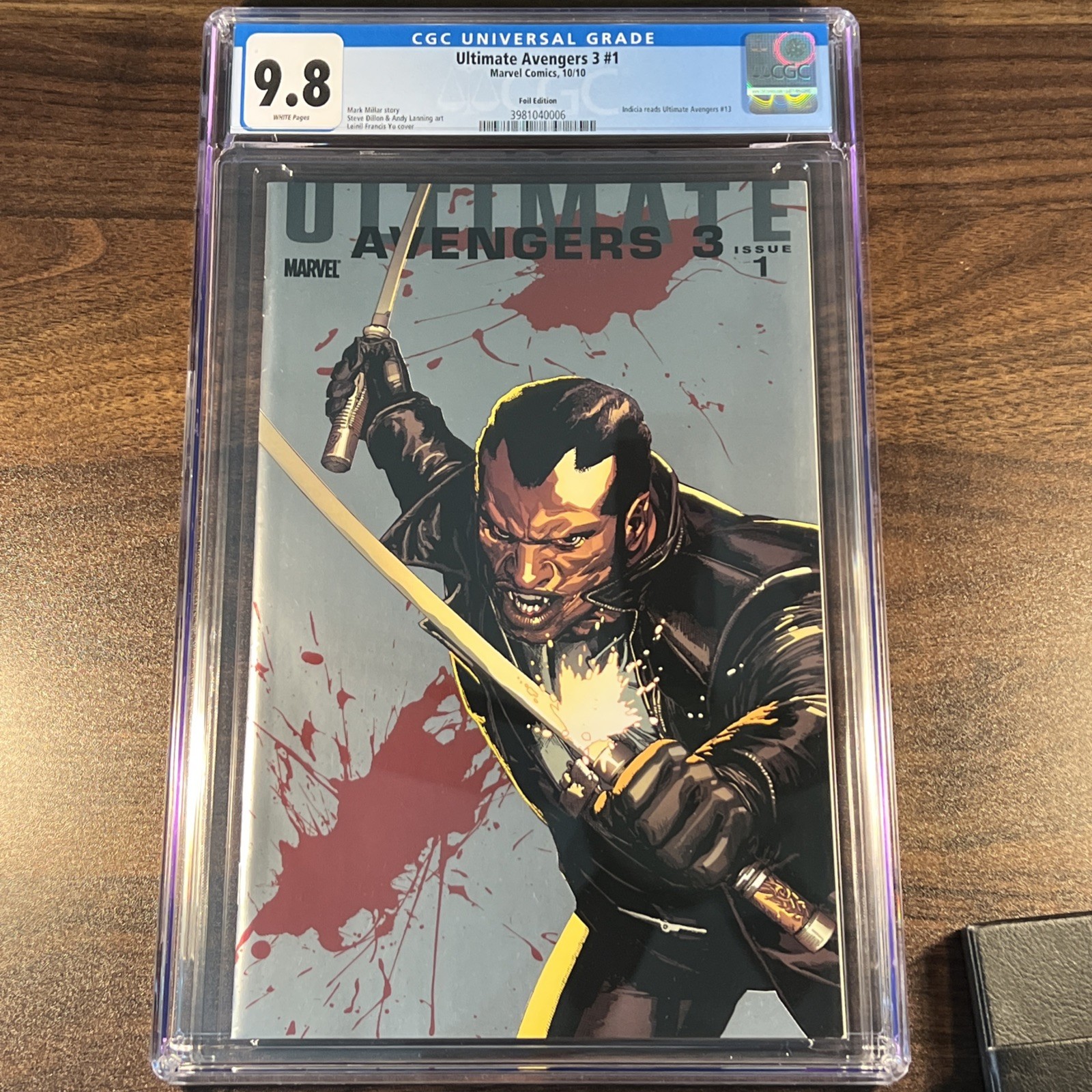 Ultimate Avengers #13 (Marvel 2010) Foil Edition Blade Cover Rare CGC 9.8