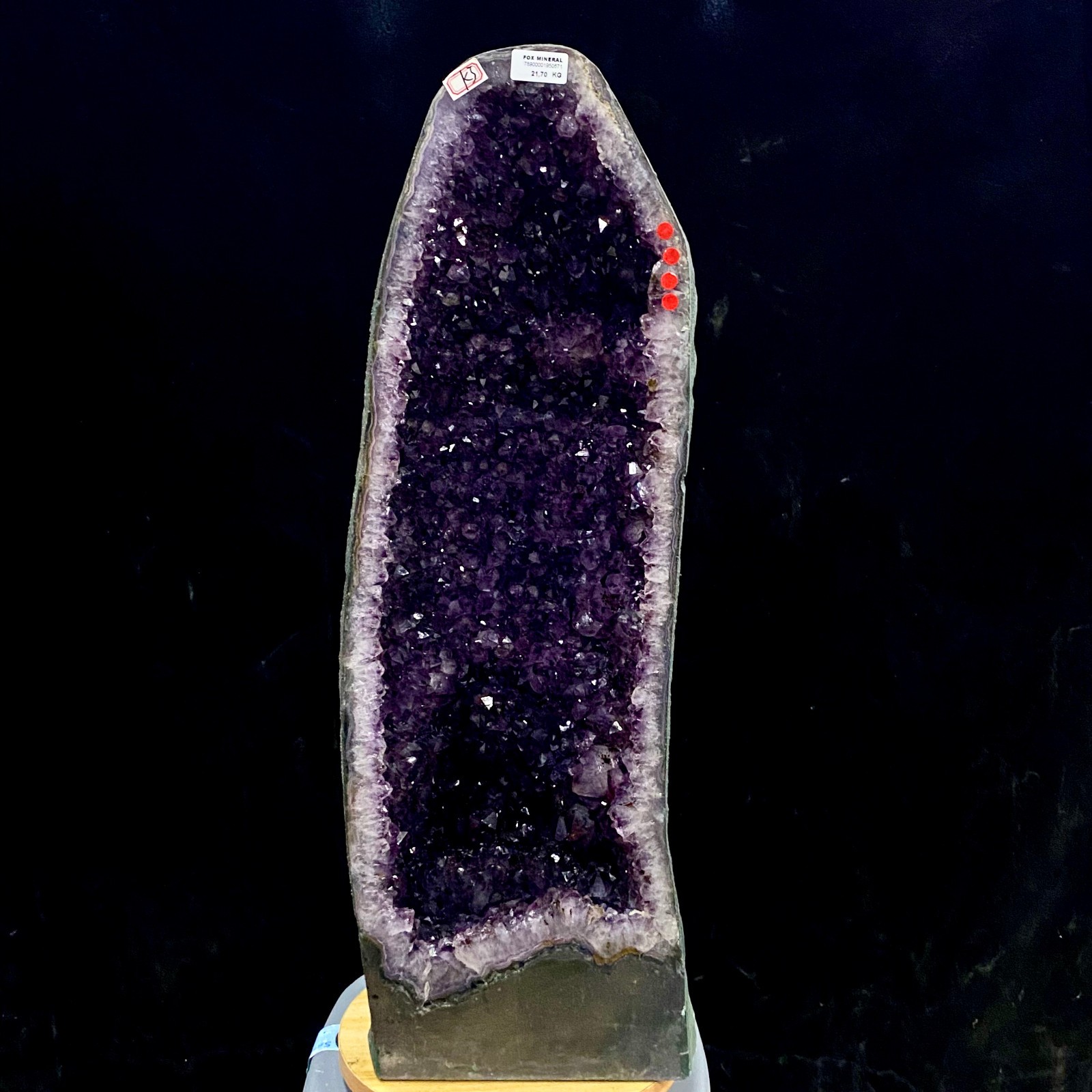 46.7LB  Natural Amethyst Geode Quartz Crystal Cluster Cathedral Energy healing