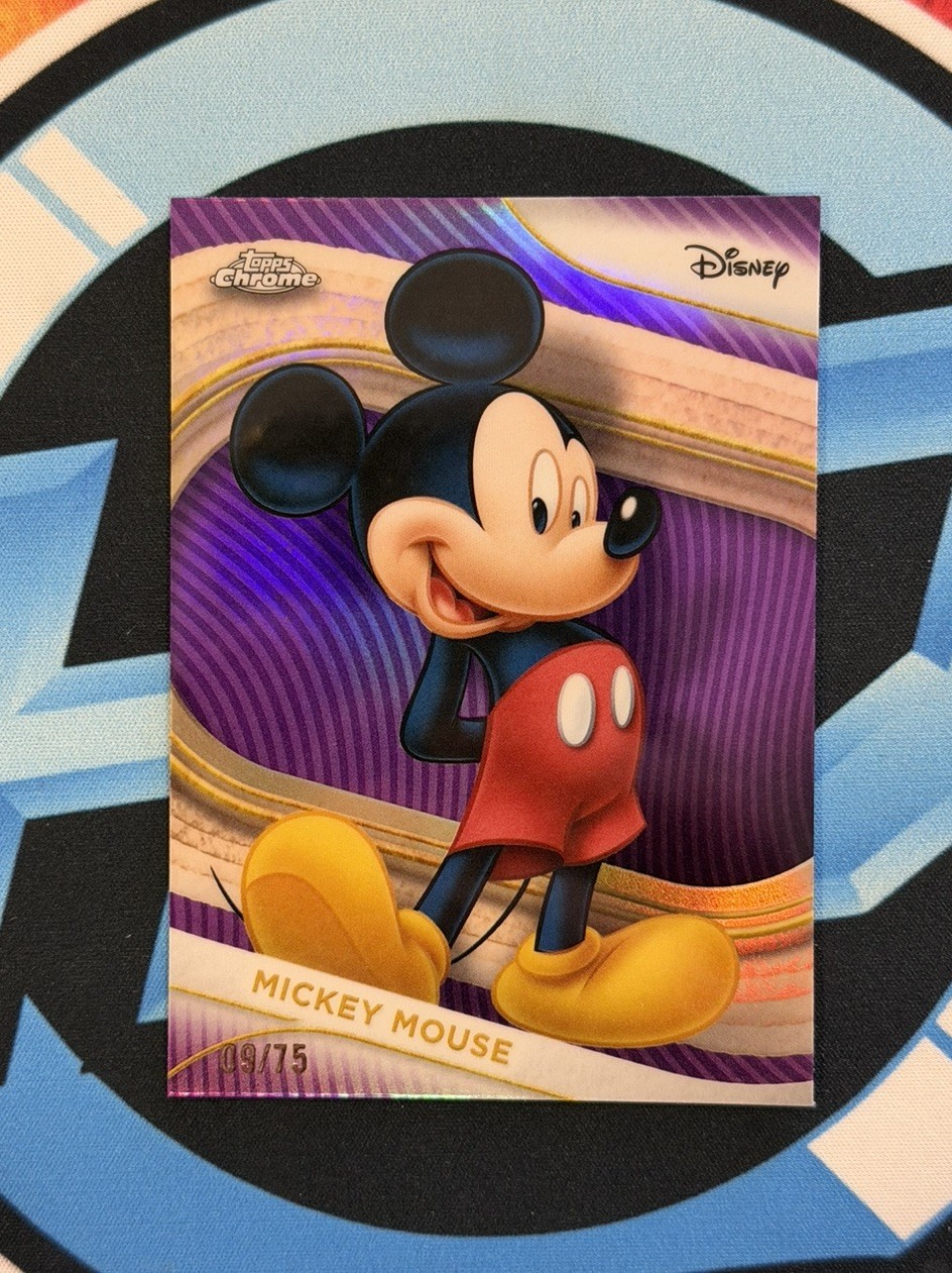 Mickey Mouse 2025 Topps Chrome Disney #1 Purple Refractor /75 🔥