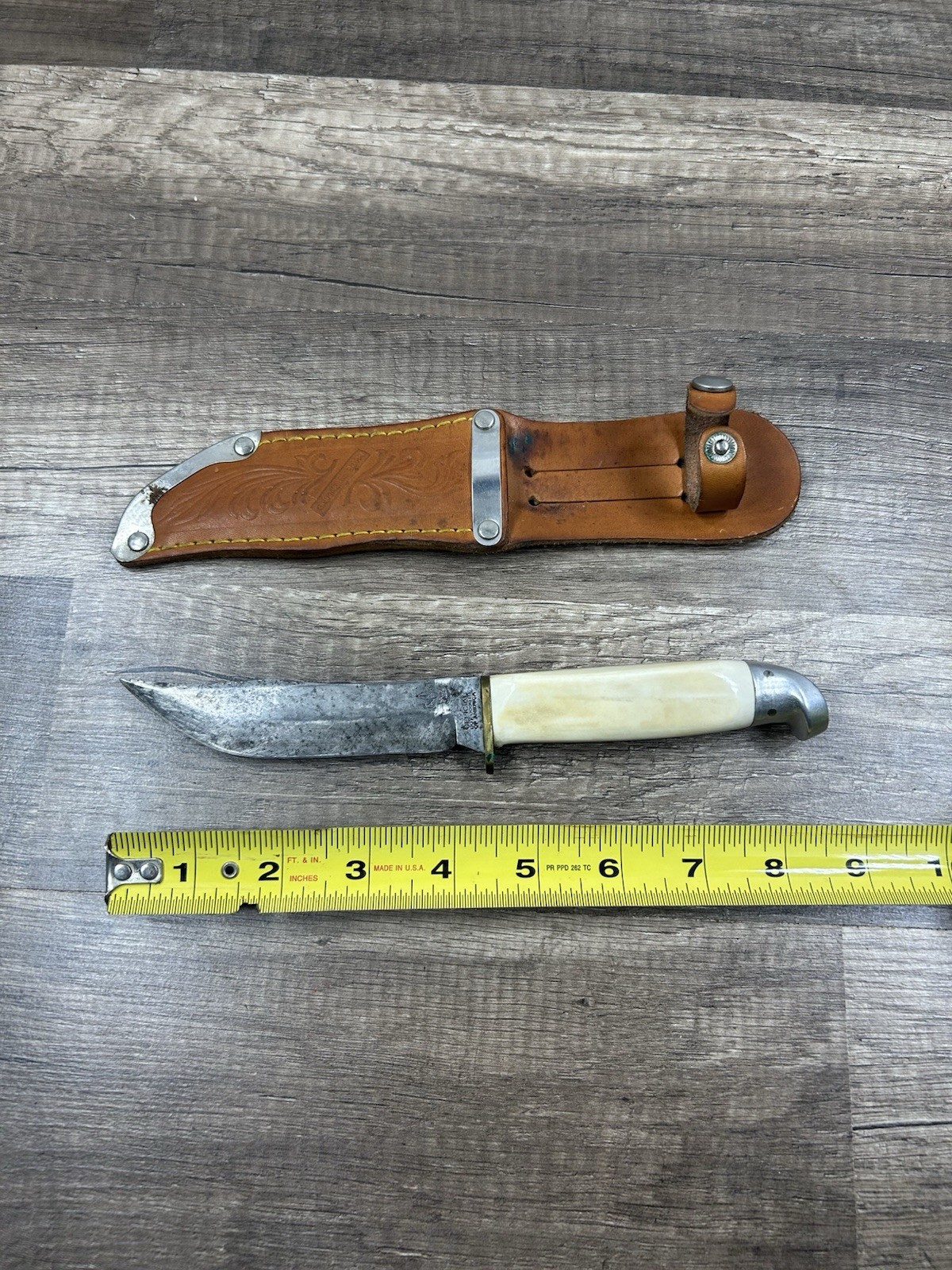Rare Boy Scout Knife Made  by Western 40\'s 50\'s BSA  Stag ? Handle