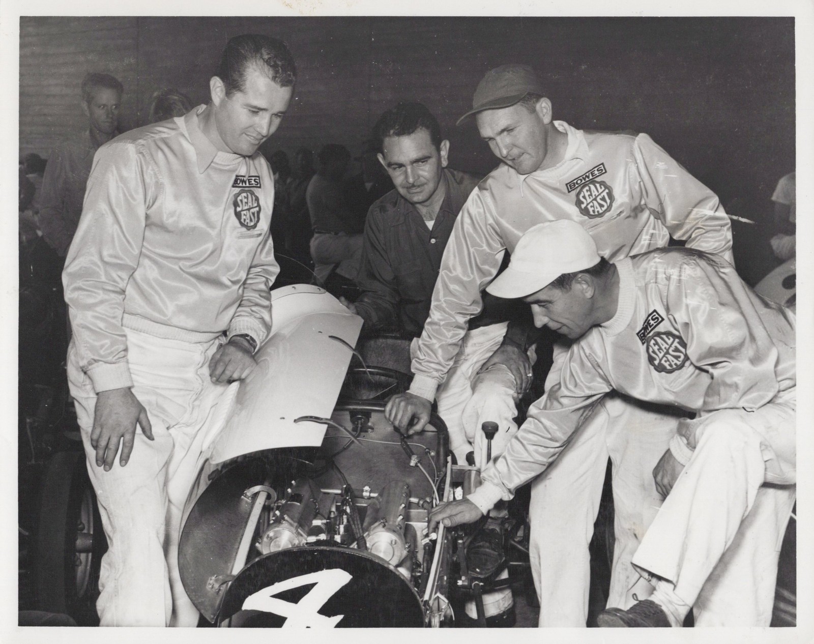 Rex Mays LA CA Bowes Seal Fast Kurtis pit 1946 - Himes Estate Photo