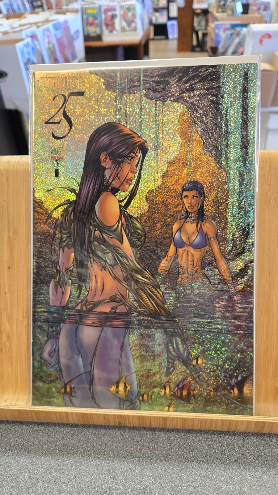 WITCHBLADE #25 FATHOM GOLD SPECKLE 1:75 HOLOFOIL VARIANT COMIC BOOK NM WITCHBLADE #25 FATHOM GOLD SPECKLE 1:75 HOLOFOIL VARIANT COMIC BOOK NM