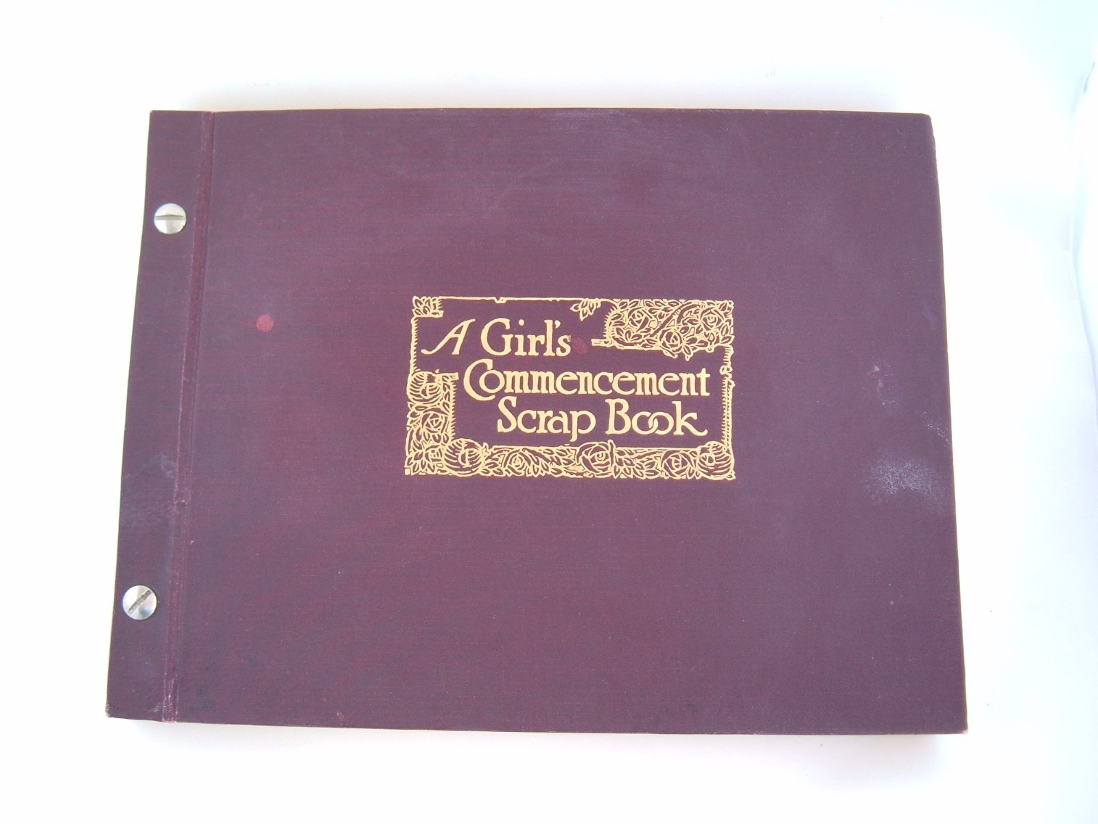 Antique Scrapbook A Girls Commencement Memory Book 1928 Chicago USA Victorian
