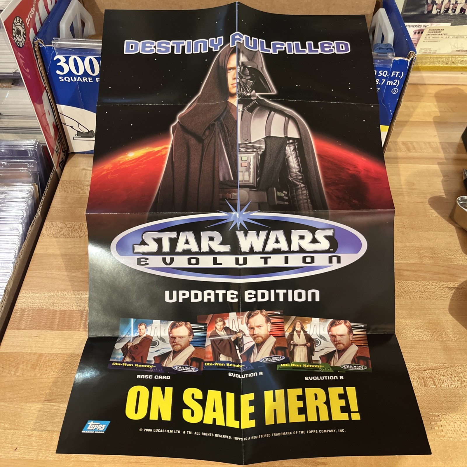 2006 Topps Star Wars Evolution Update Edition Box Topper Poster 10 1/2 X 17 New